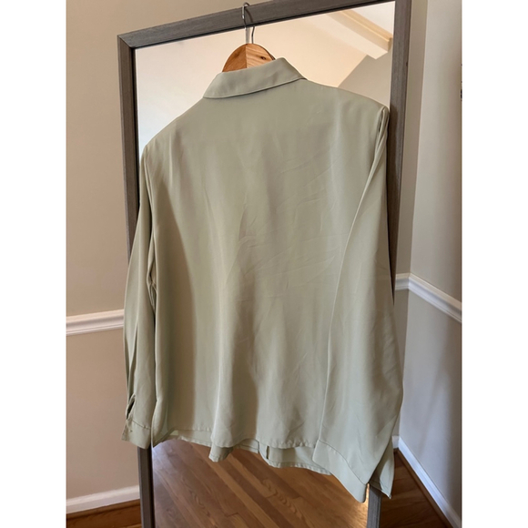 Women's Cathy Choi Button Down Shirt Size 16 Green - Picture 5 of 5